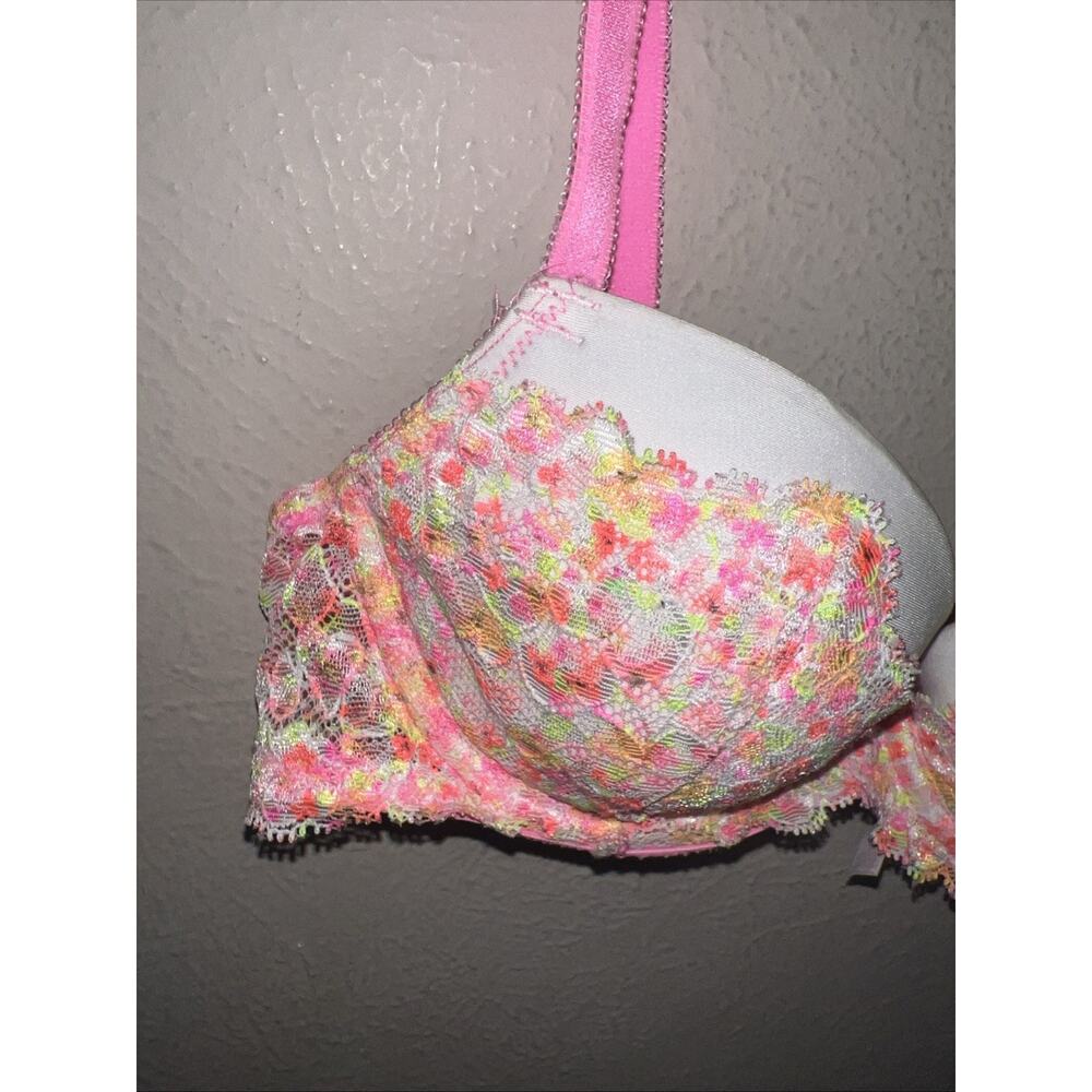 Victoria's Secret White Bra Womens 32B Dream Angel Lined Demi Underwire - Picture 5 of 13